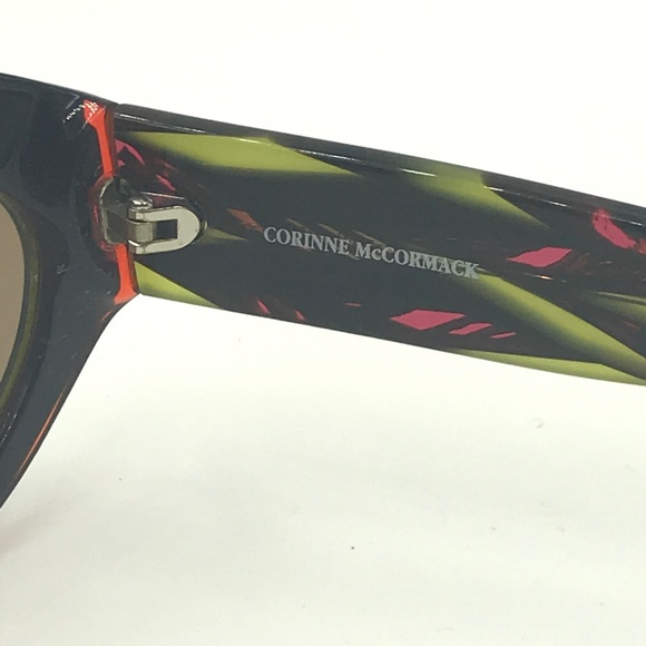 CORINNE MCCORMACK GINA OVAL SUNGLASSES PINK GREEN - Picture 7 of 8